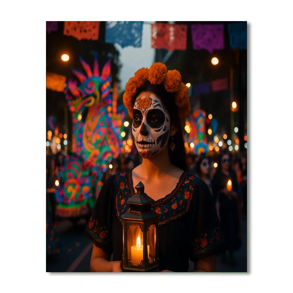 Day Of The Dead Parade In Mexico City Painting by numbers kit