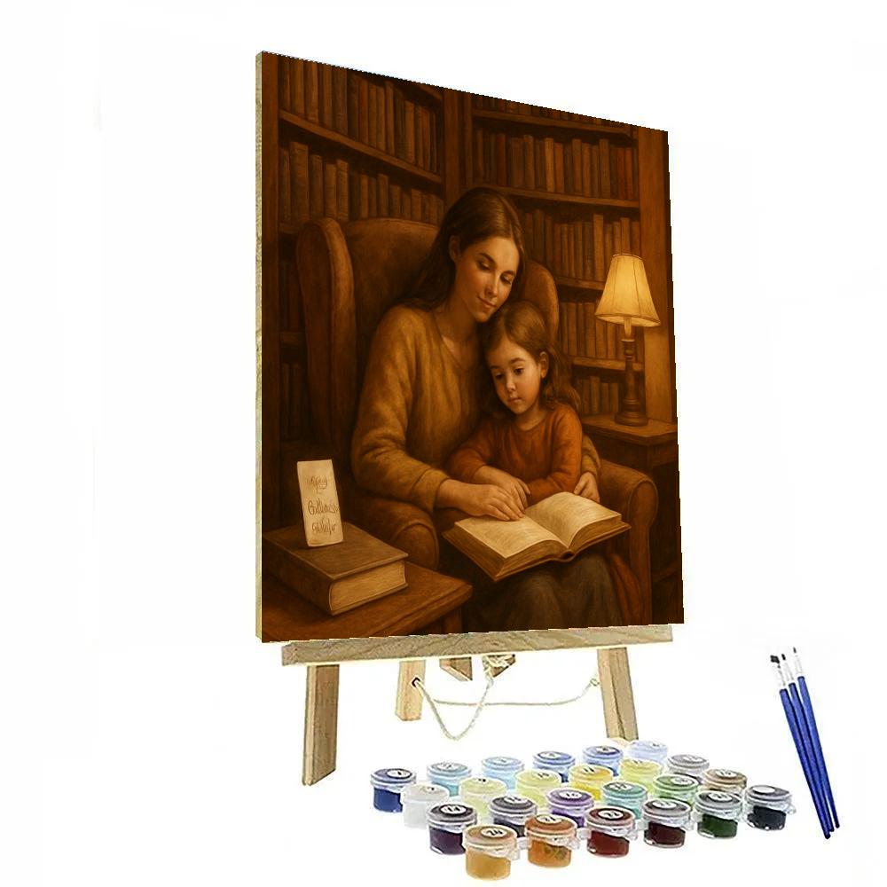 Mother And Child Library Hideaway paint by numbers