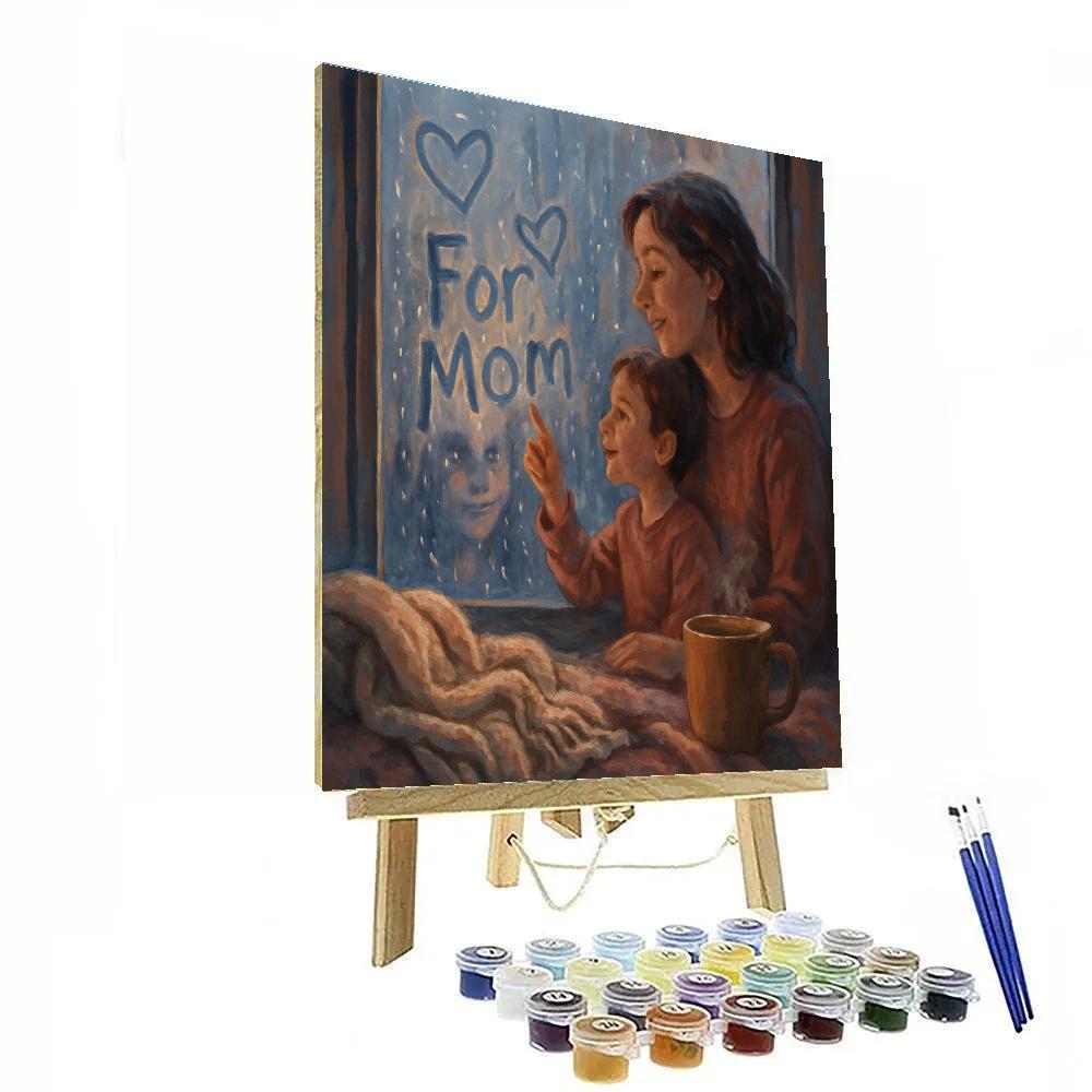 Rainy Window Painting For Mom Numbered painting kits