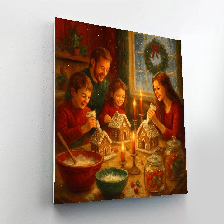 Gingerbread Workshop Evening Painting by numbers kit