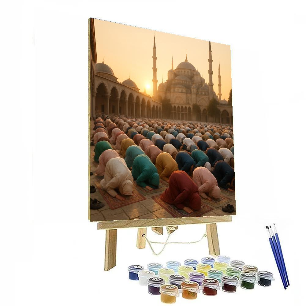 Eid Al Fitr Morning Prayers In Istanbul paint by number