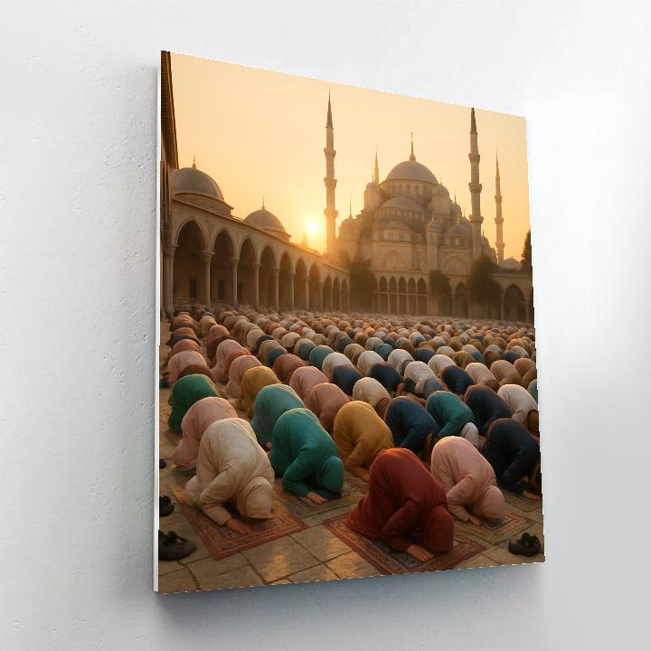 Eid Al Fitr Morning Prayers In Istanbul paint by number