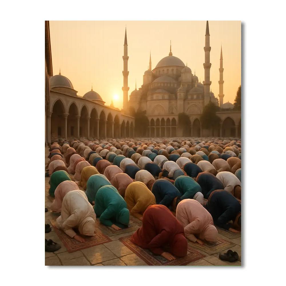 Eid Al Fitr Morning Prayers In Istanbul paint by number