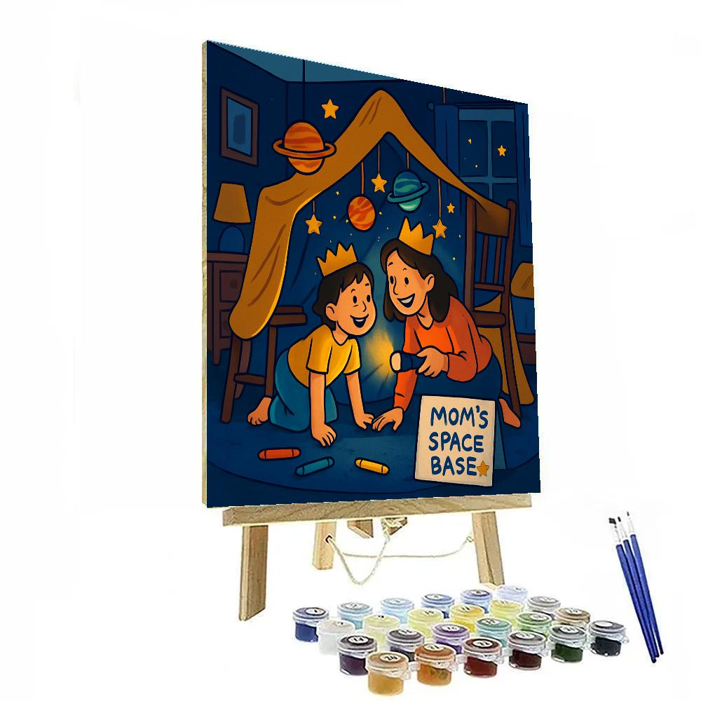 Mothers Day Bedroom Planet Fort Painting by numbers kit