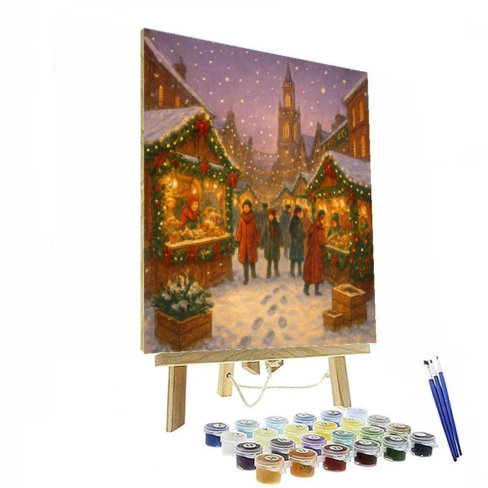 Twinkle Market At First Snow Paint by numbers kits