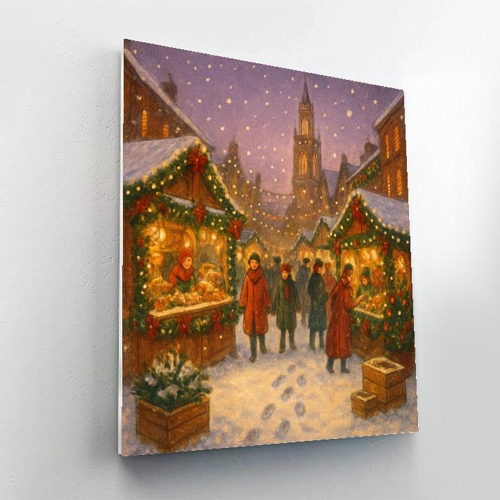 Twinkle Market At First Snow Paint by numbers kits