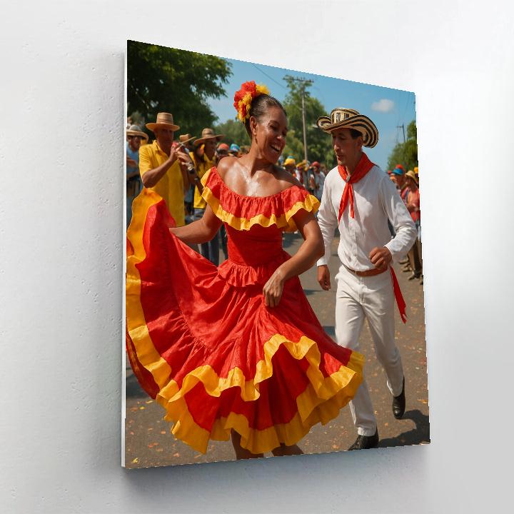 Carnaval De Barranquilla Street Cumbia paint by numbers