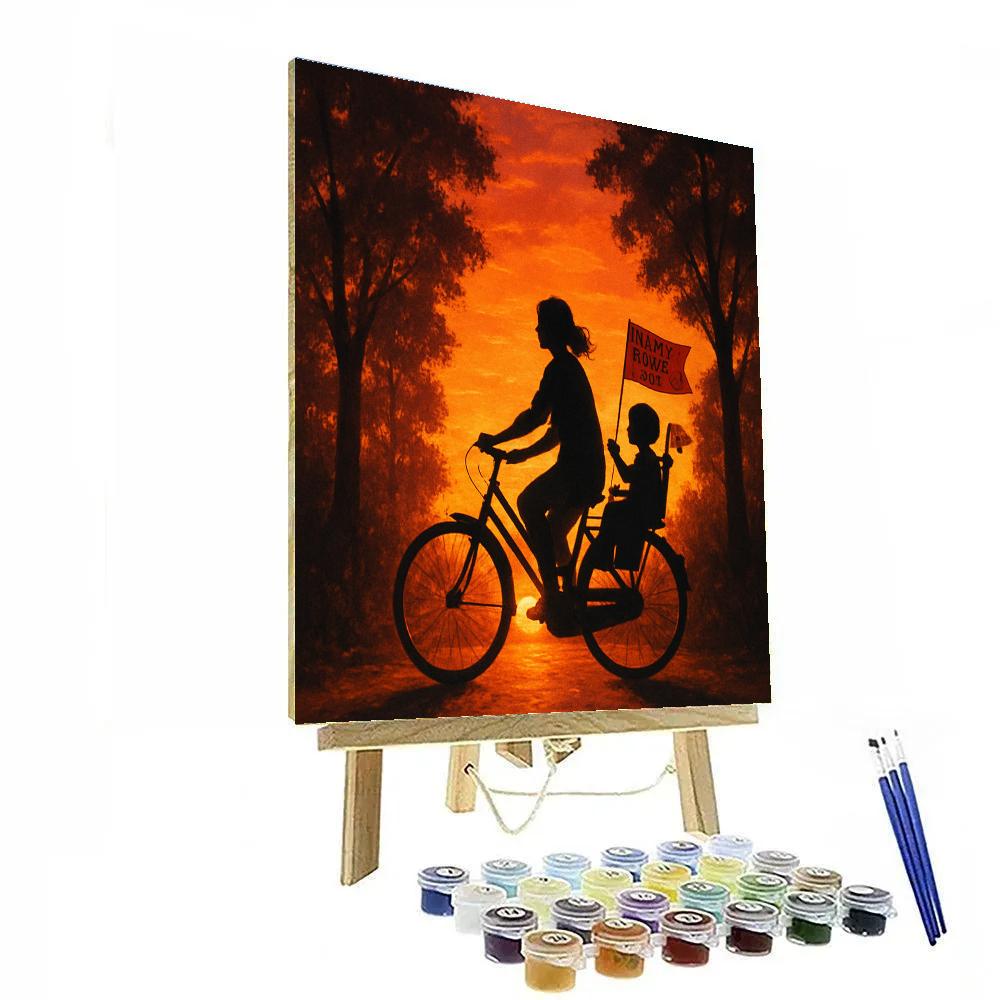 Sunset Bike Ride For Mom painting number kit