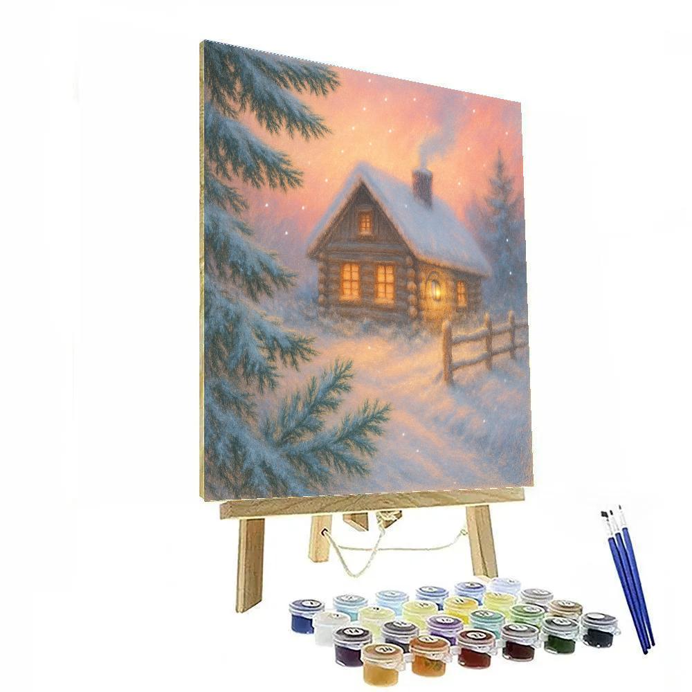 Cabin Lantern At Dawn Paint by numbers kits