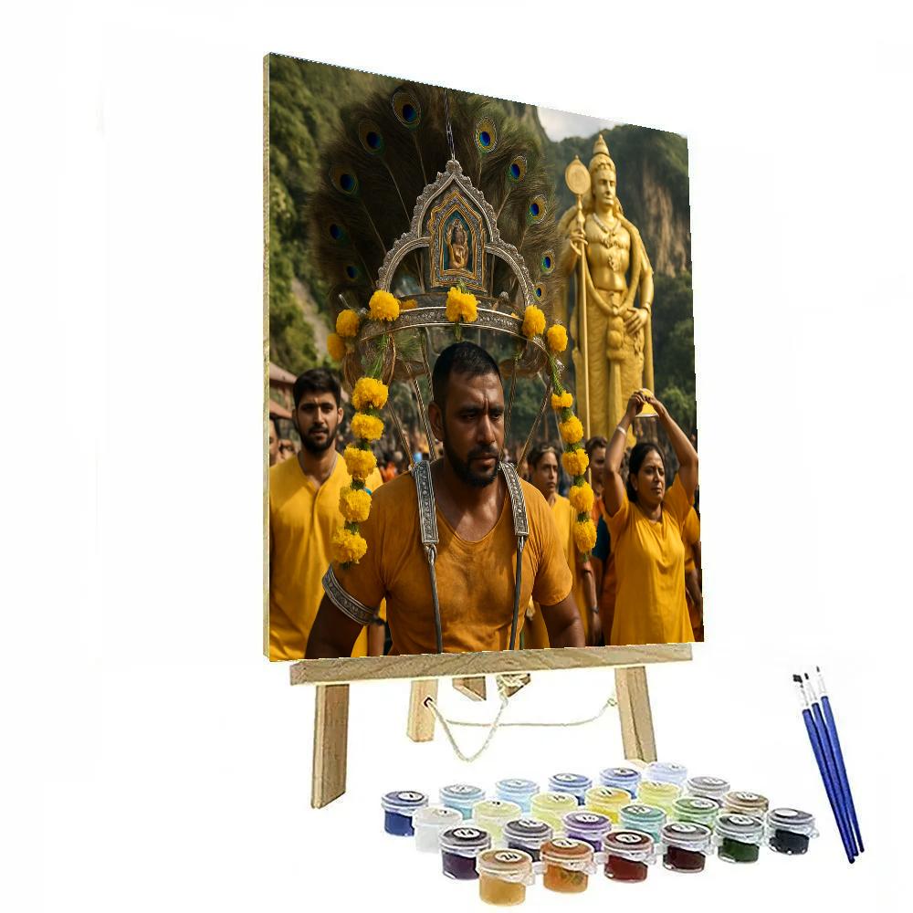 Thaipusam Kavadi Procession In Kuala Lumpur Paint by numbers art