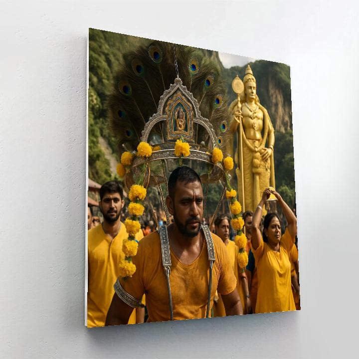 Thaipusam Kavadi Procession In Kuala Lumpur Paint by numbers art