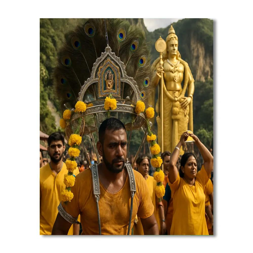Thaipusam Kavadi Procession In Kuala Lumpur Paint by numbers art