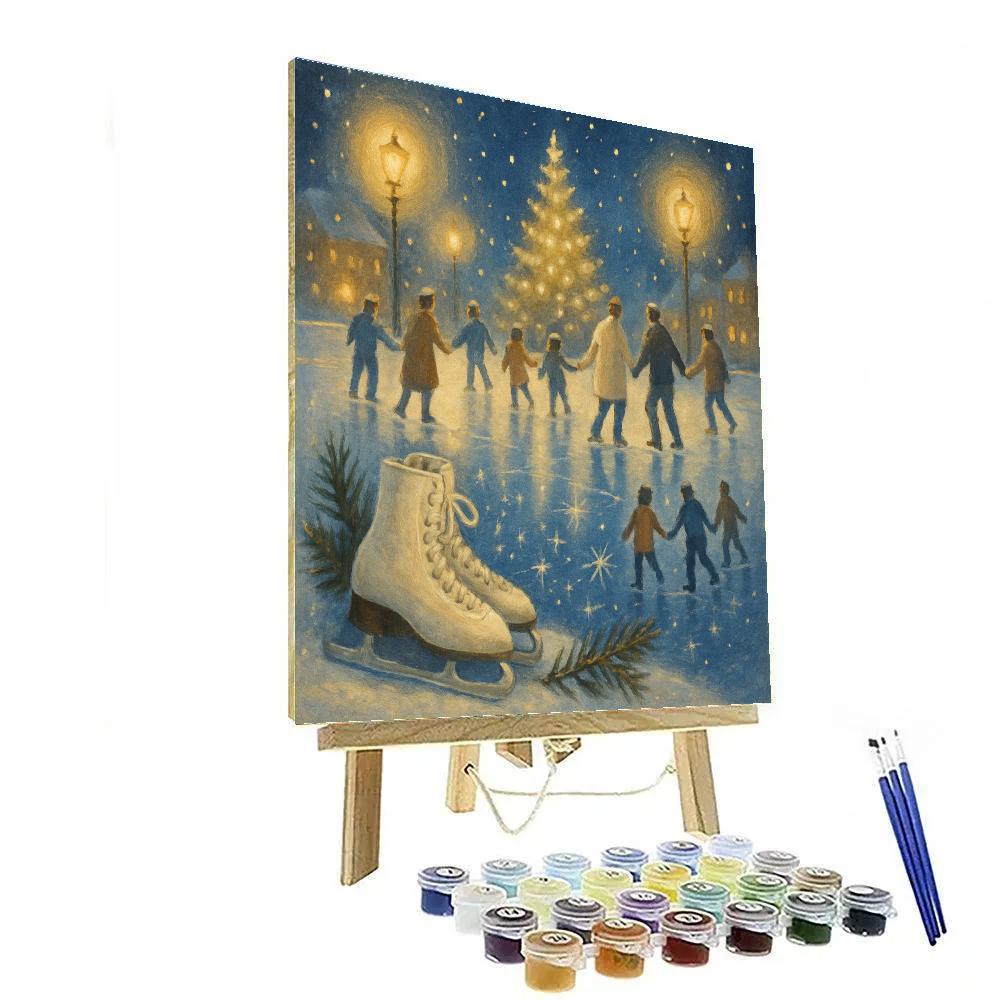 Skaters Under Constellations paint by numbers