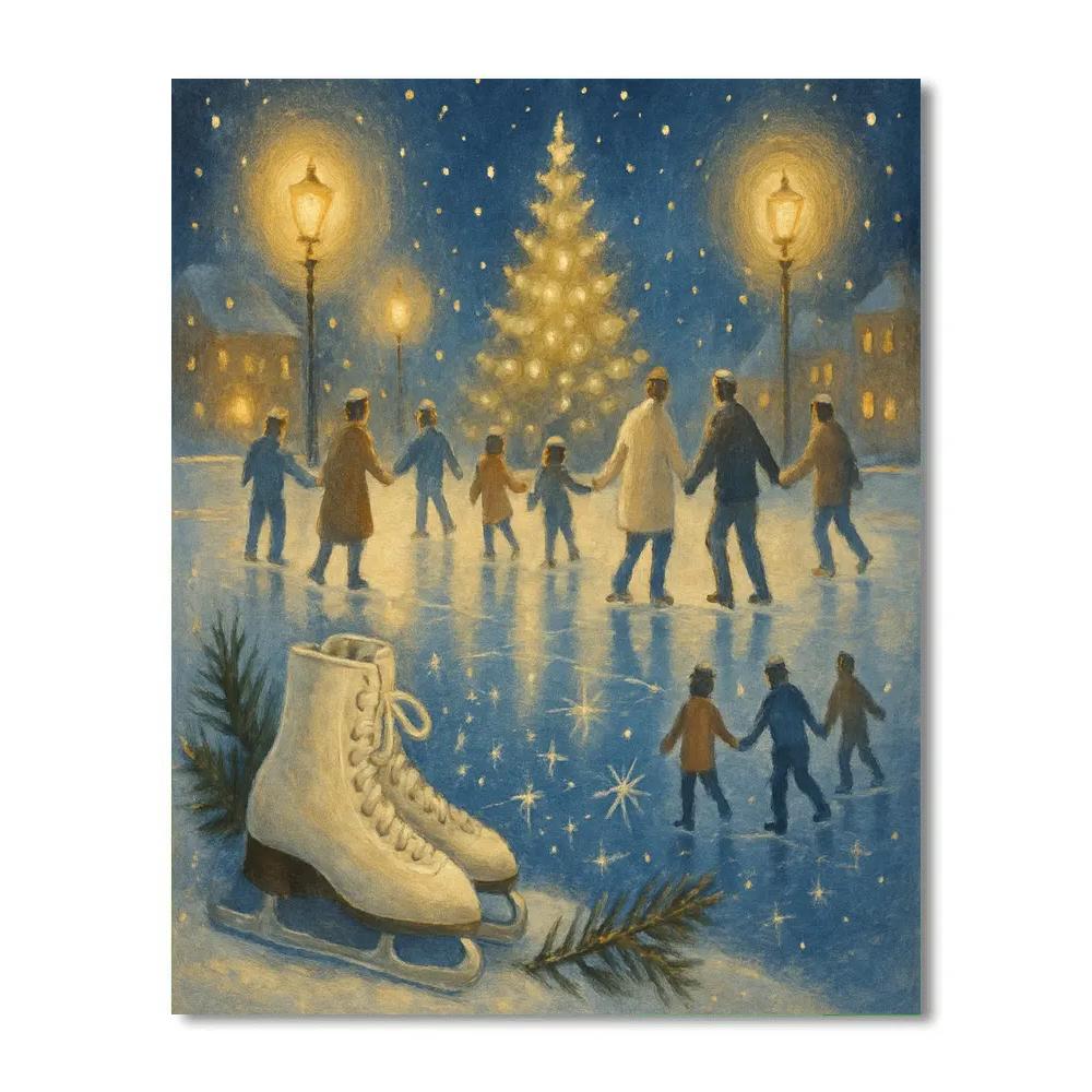 Skaters Under Constellations paint by numbers