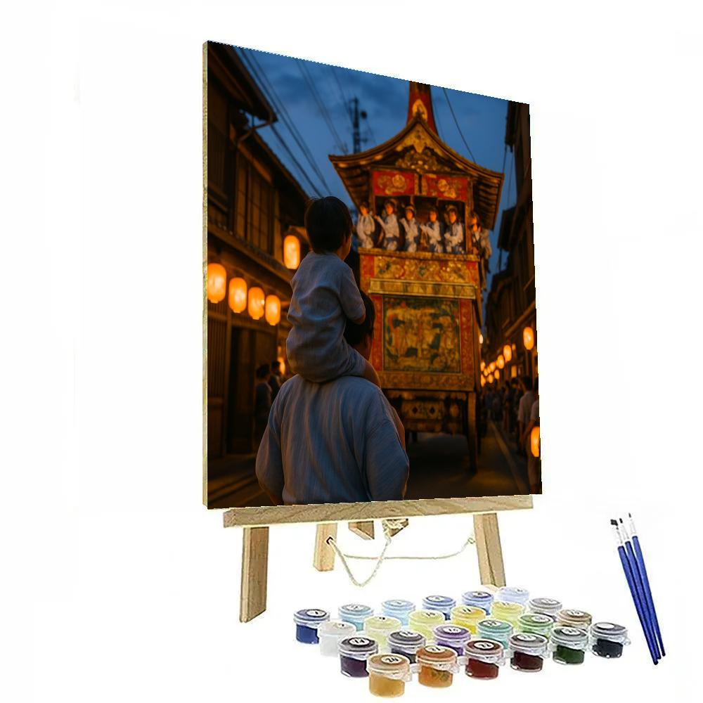 Gion Matsuri Evening Float In Kyoto Paint by numbers art