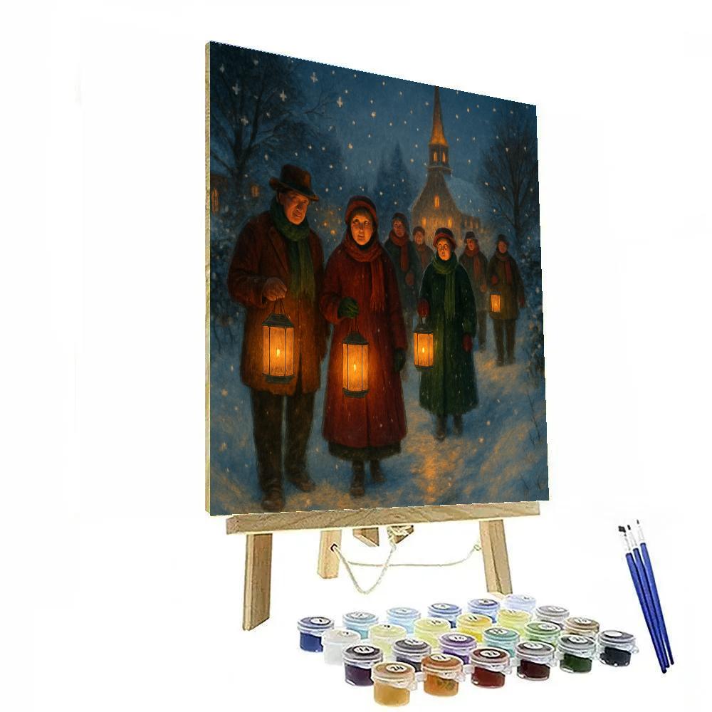 Snow Lantern Parade Paint by numbers kits