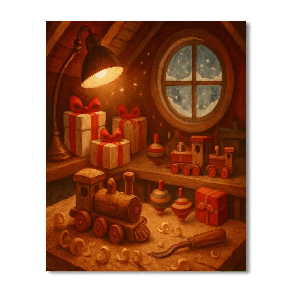 North Wind Toy Workshop DIY paint by numbers