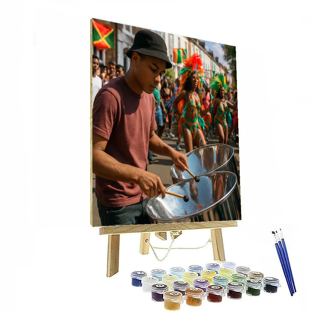 Notting Hill Carnival Steelpan Corner Number painting