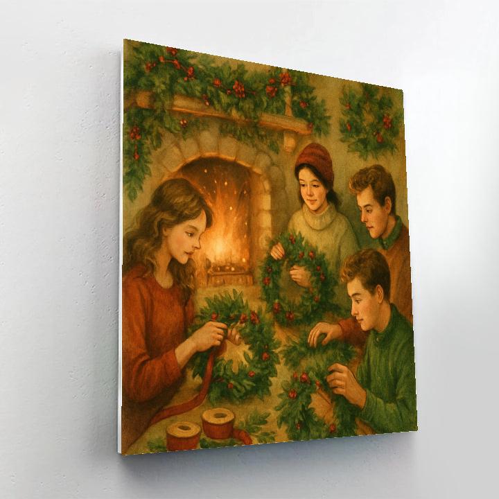 Wreath Makers By The Hearth Paint by numbers art