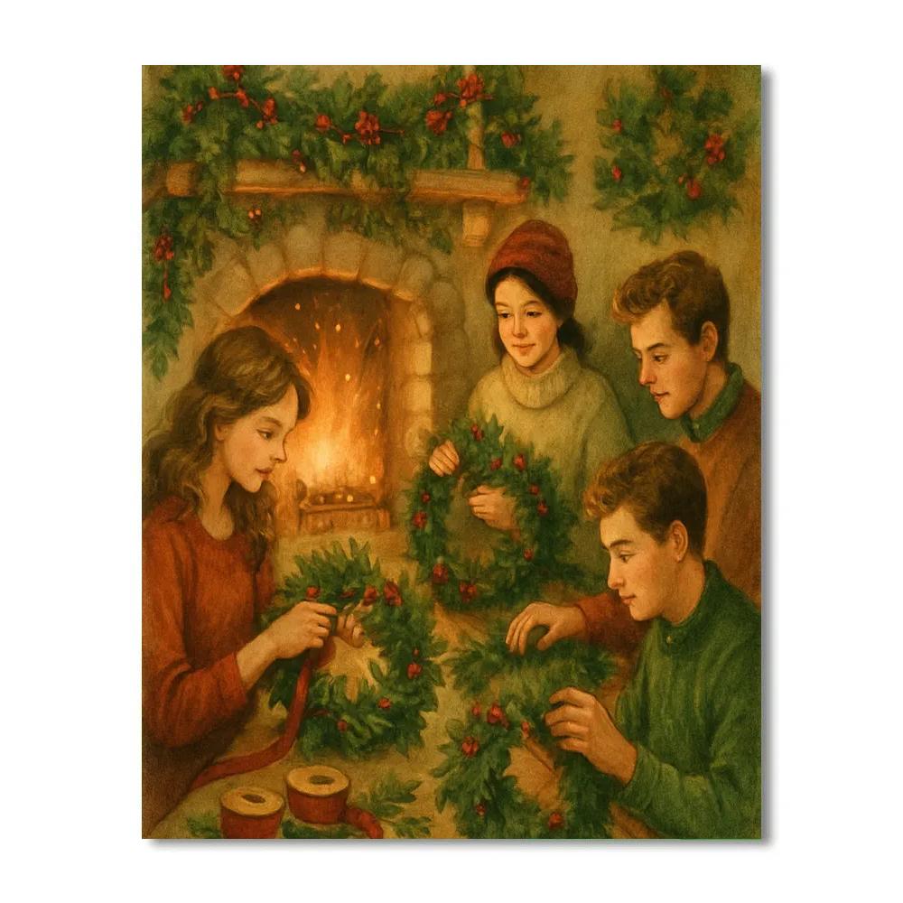 Wreath Makers By The Hearth Paint by numbers art