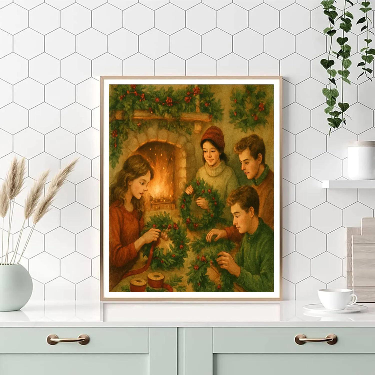 Wreath Makers By The Hearth Paint by numbers art