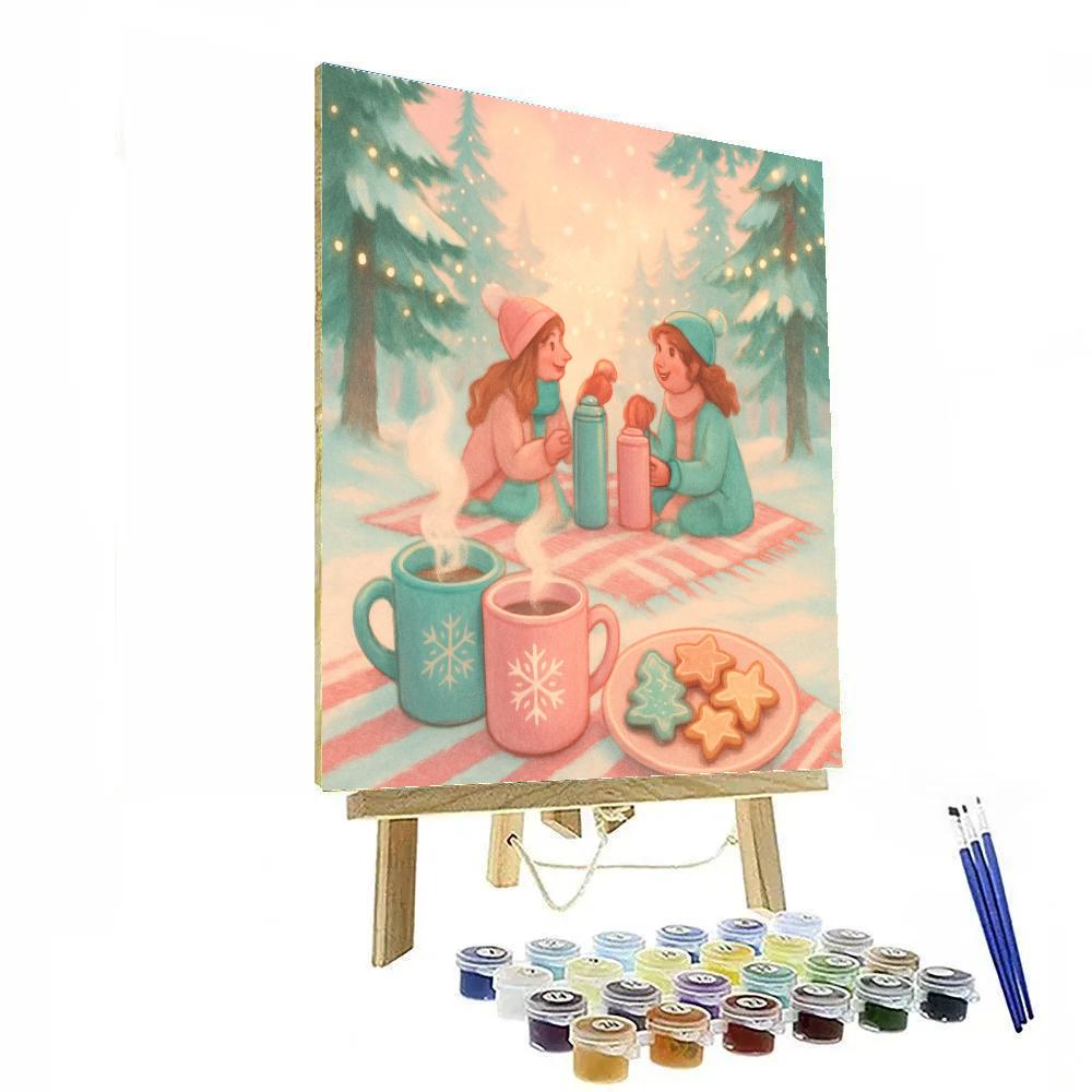 Peppermint Forest Picnic Number painting