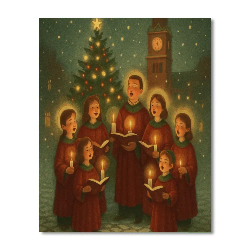 Town Square Candle Chorus Numbered painting kits