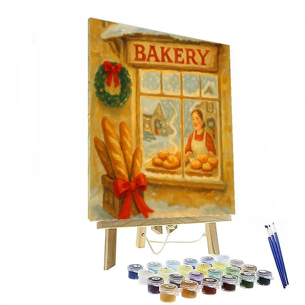 Icicle Bakery Morning Painting by numbers kit