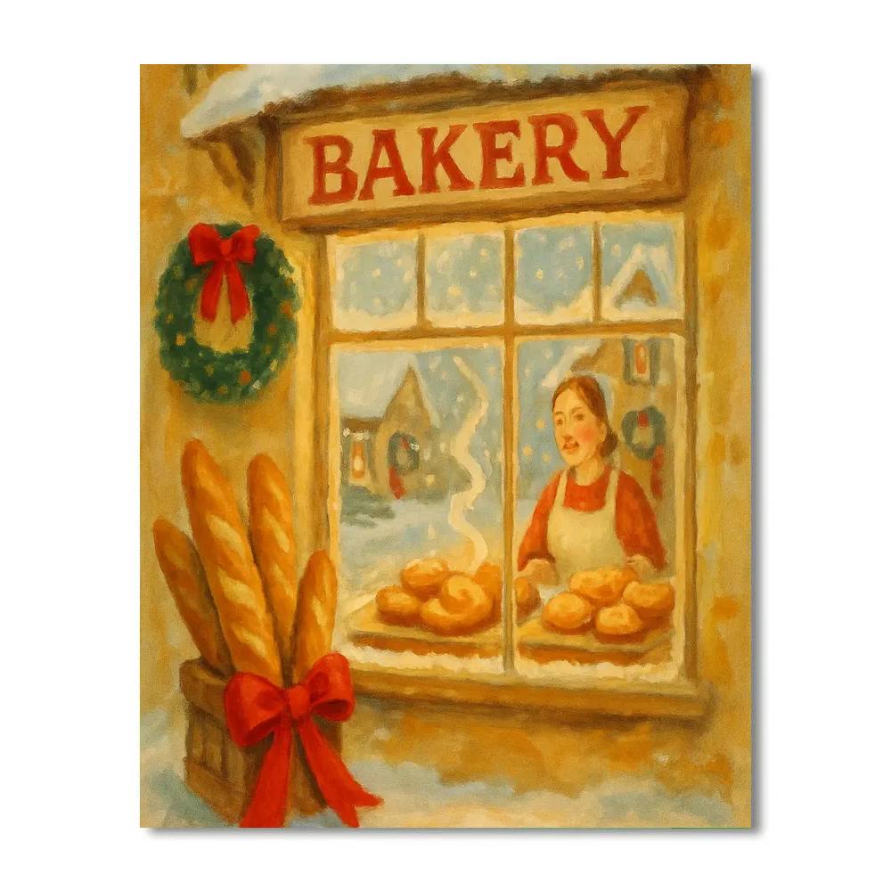 Icicle Bakery Morning Painting by numbers kit
