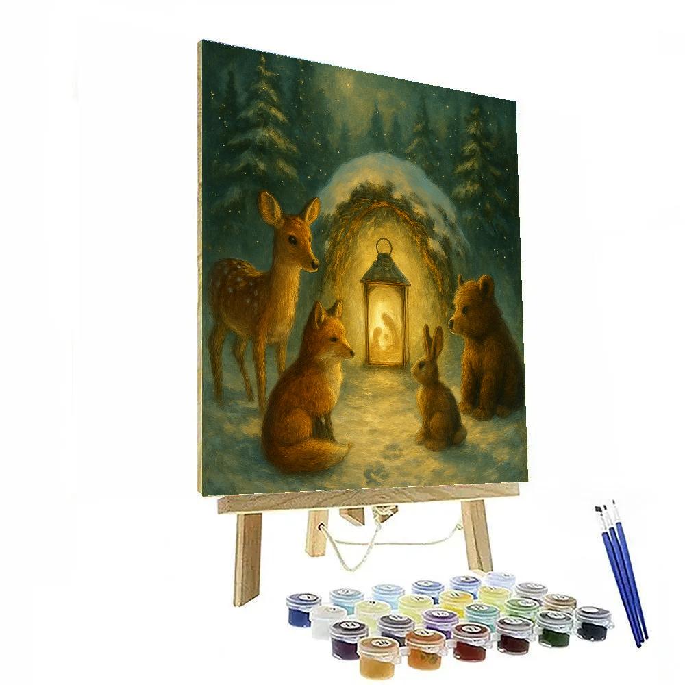 Forest Nativity Of Light DIY paint by numbers