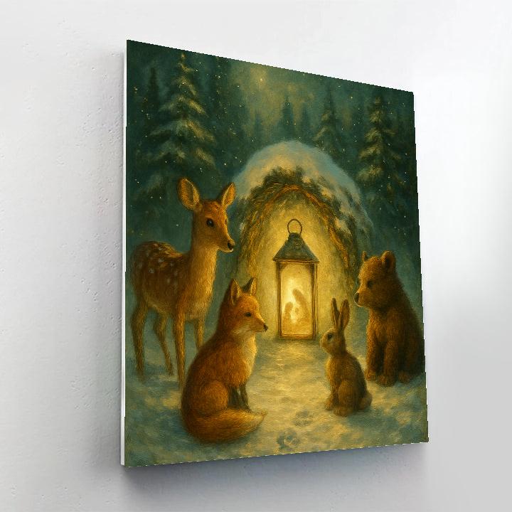 Forest Nativity Of Light DIY paint by numbers