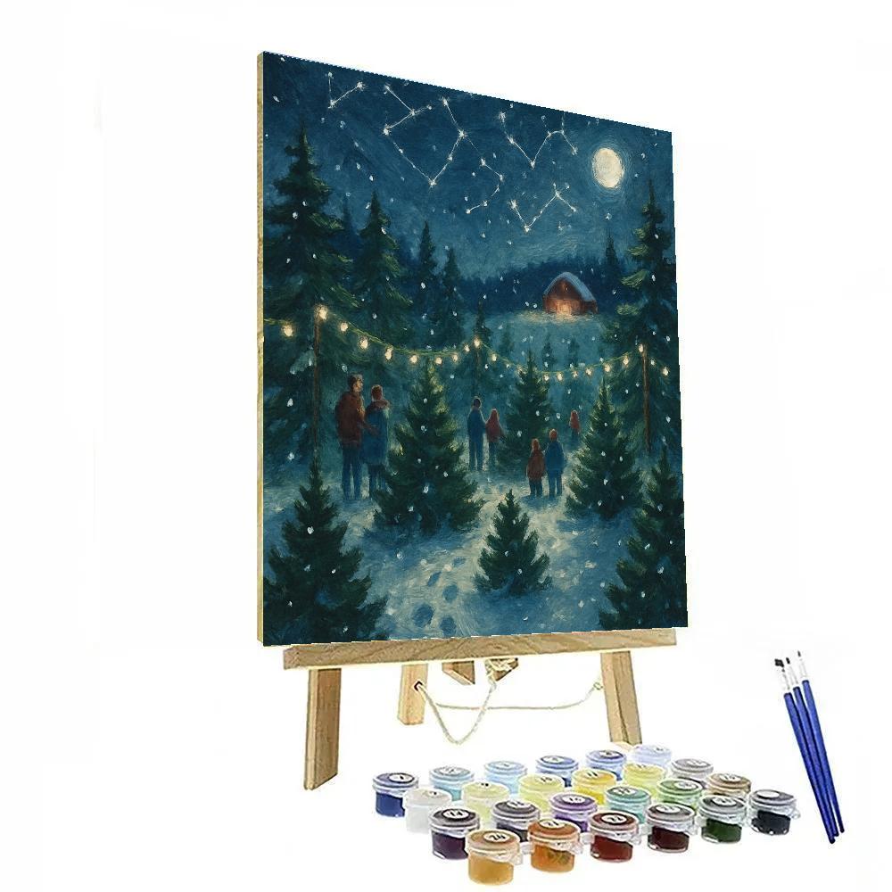 Pine Constellation Tree Farm painting number kit