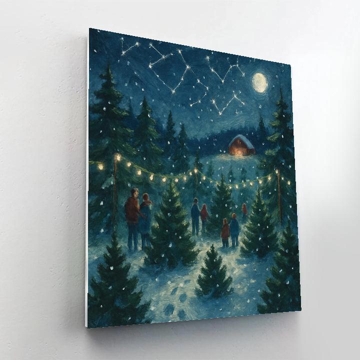 Pine Constellation Tree Farm painting number kit