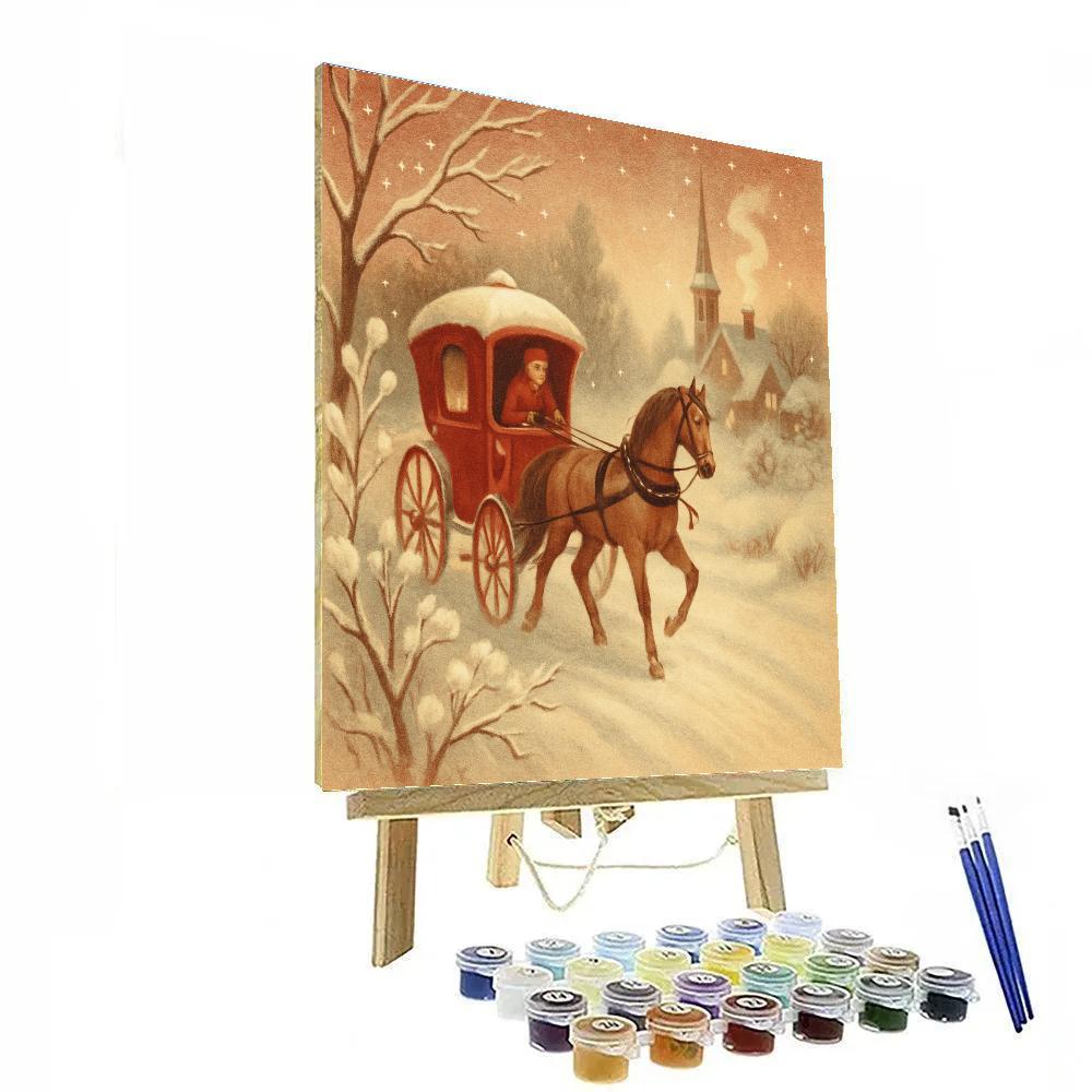 Carriage Through Sugar Pines paint by numbers
