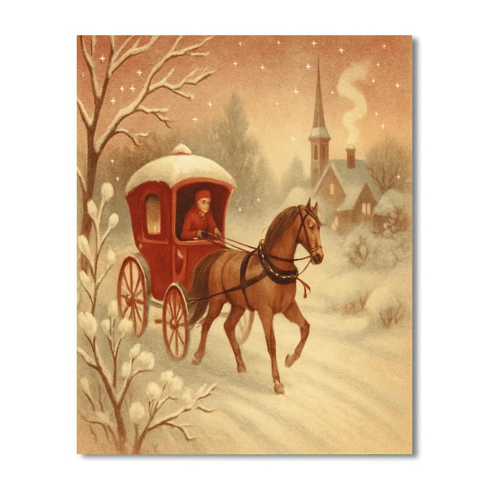 Carriage Through Sugar Pines paint by numbers