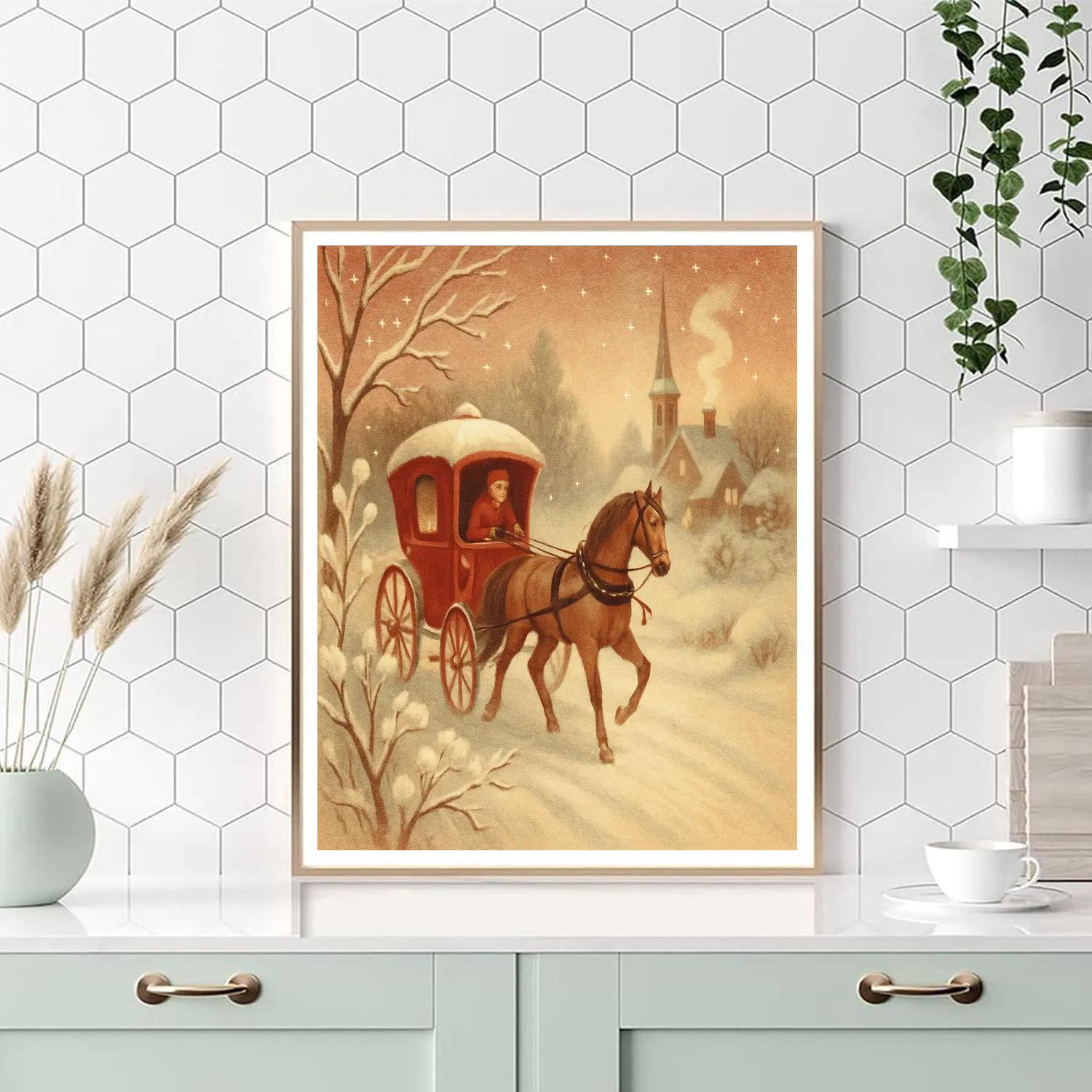 Carriage Through Sugar Pines paint by numbers