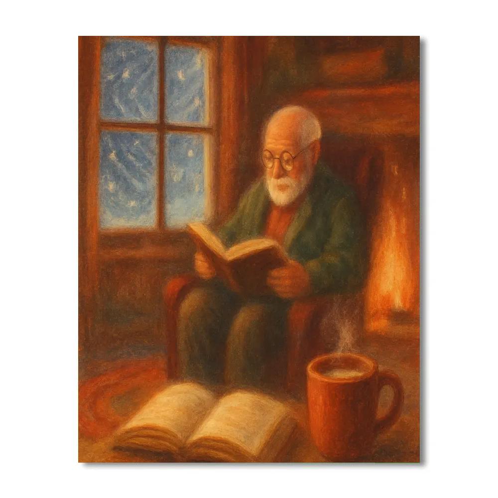 Fireside Storytime Blizzard paint by number