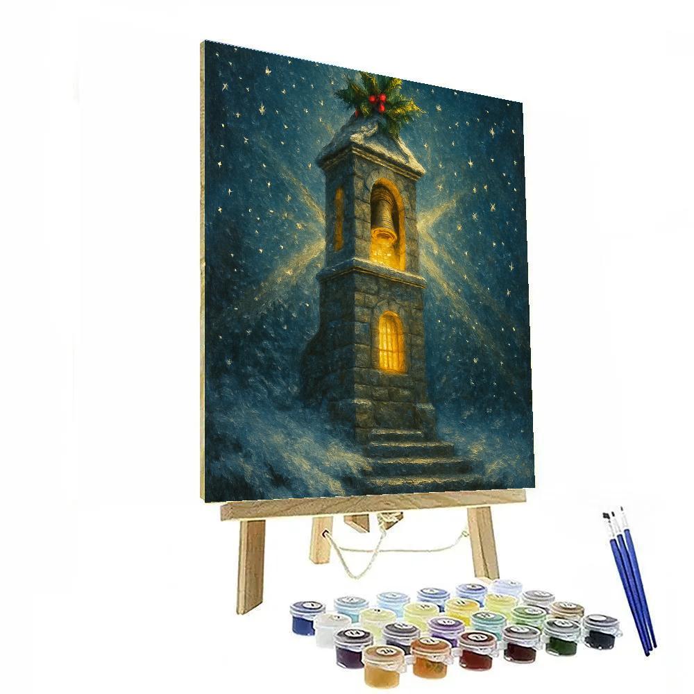 Bell Tower Snowlight paint by number