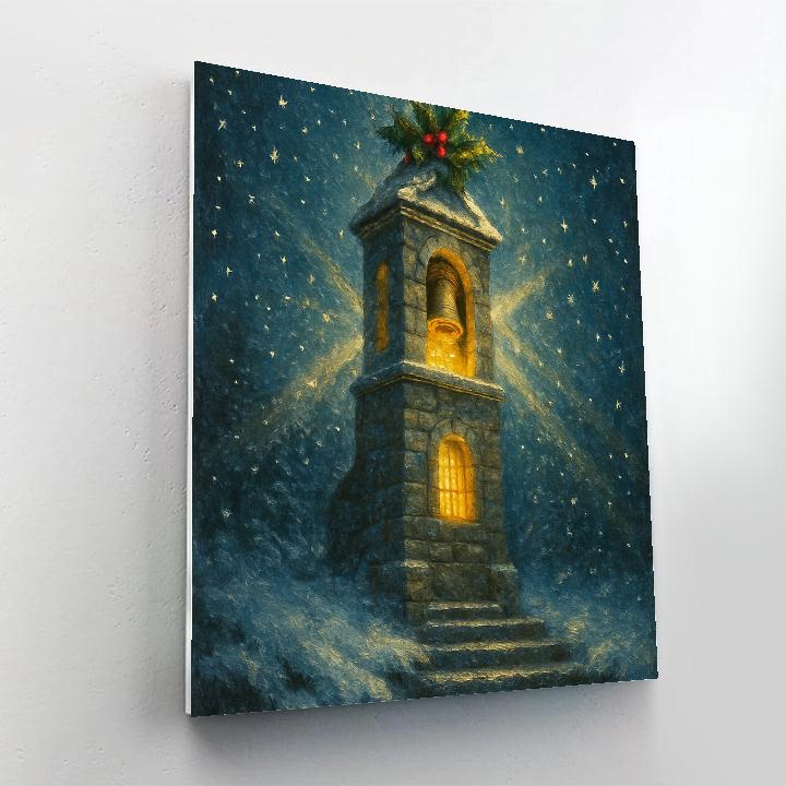 Bell Tower Snowlight paint by number