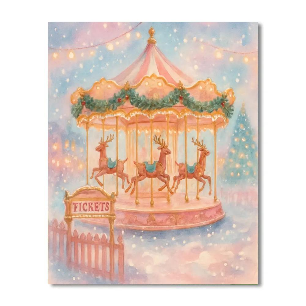 Winter Carousel Of Dreams Painting by numbers kit