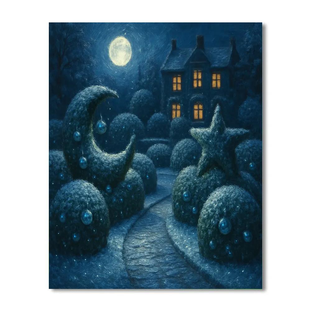 Evergreen Moon Garden painting number kit