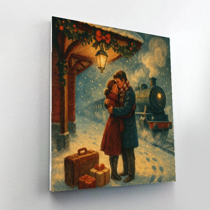 Holly Train Platform Reunion Paint by numbers art