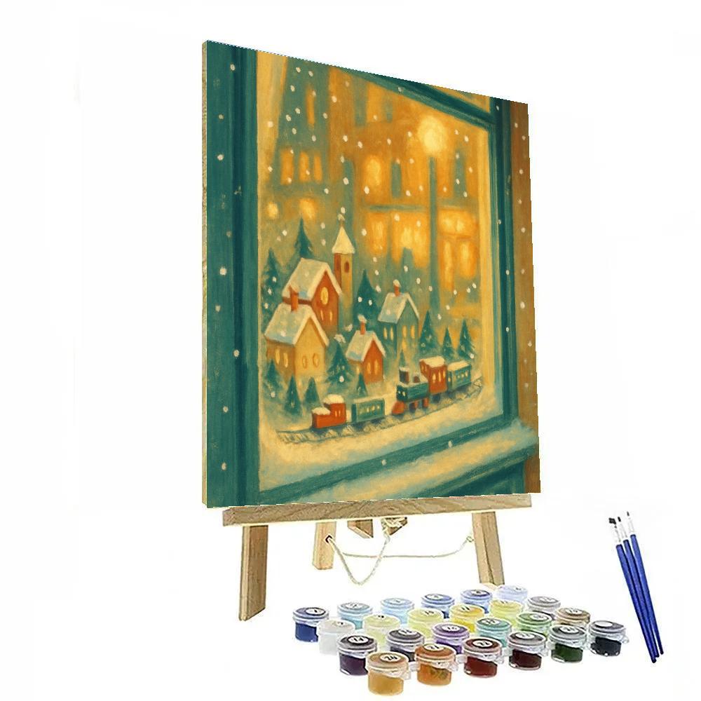 Midtown Pine Window Display Paint by numbers kits