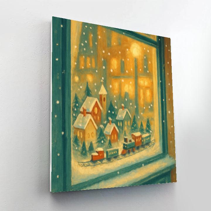 Midtown Pine Window Display Paint by numbers kits