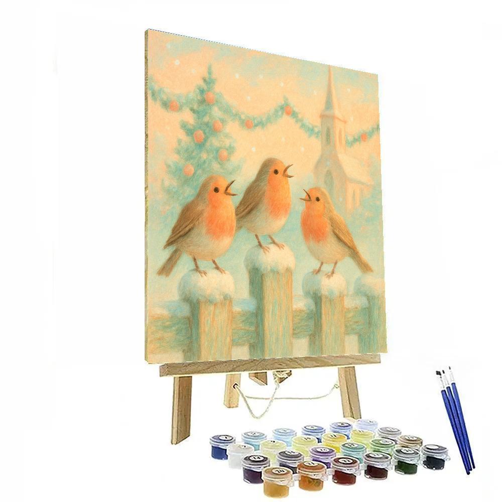 Snowcap Choir Of Robins paint by numbers