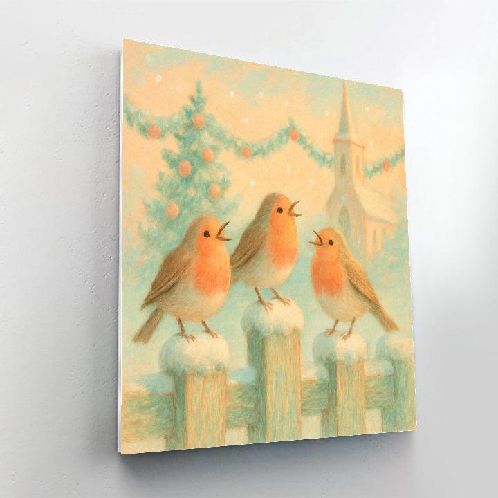 Snowcap Choir Of Robins paint by numbers