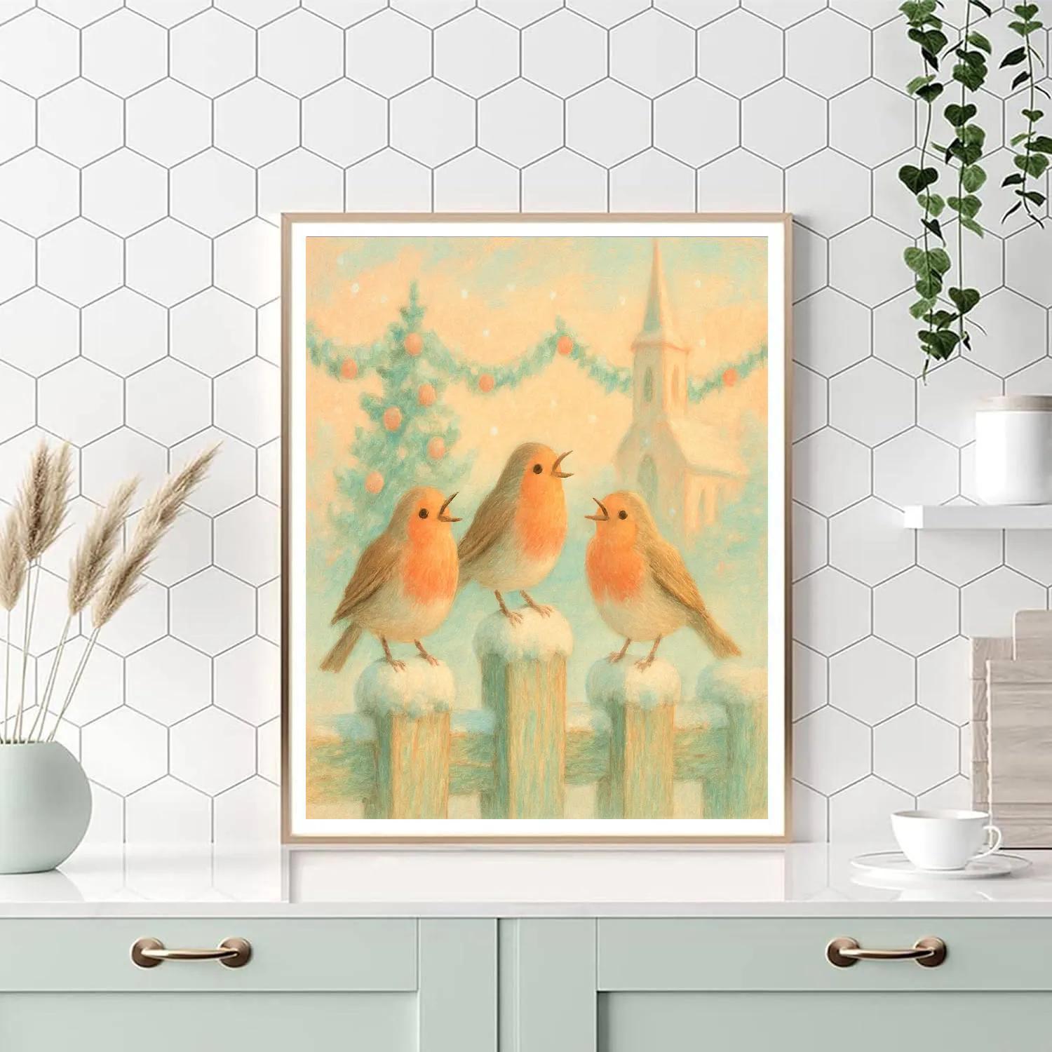 Snowcap Choir Of Robins paint by numbers