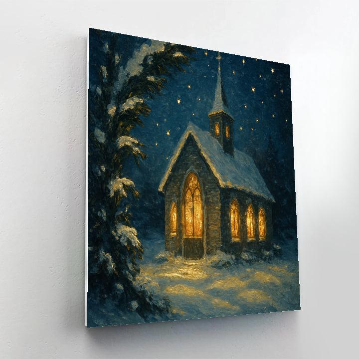 Frosted Chapel Midnight Mass Paint by numbers art
