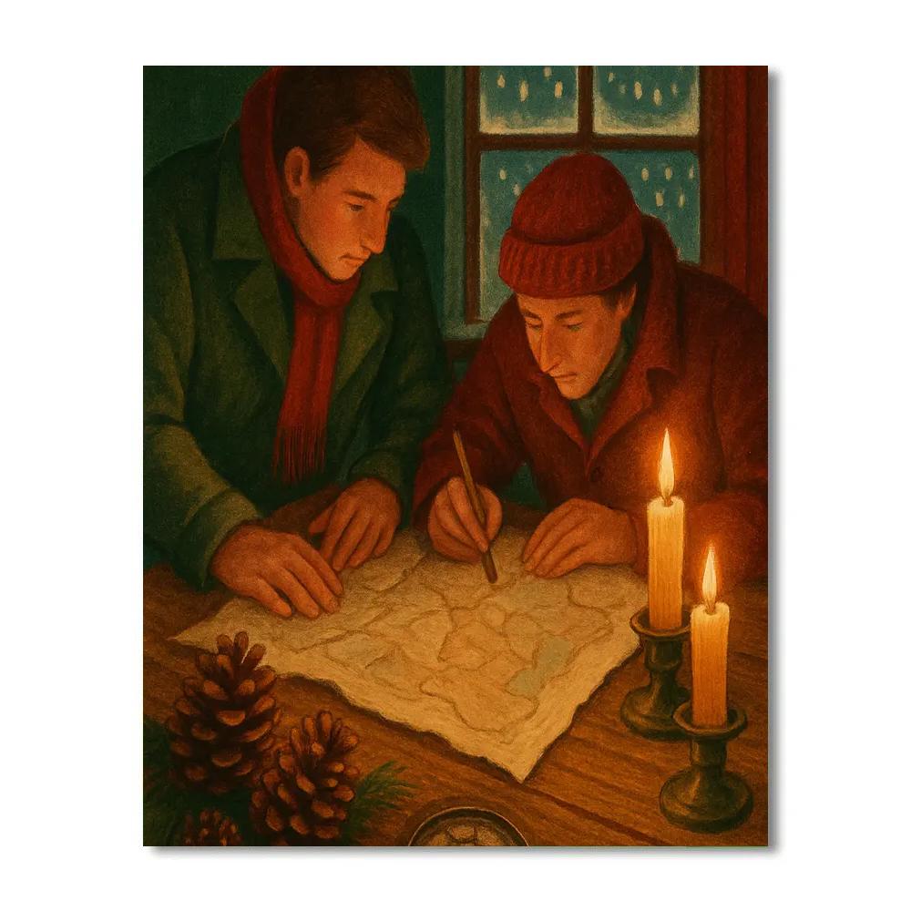 Candlelit Map To The North Paint by numbers kits