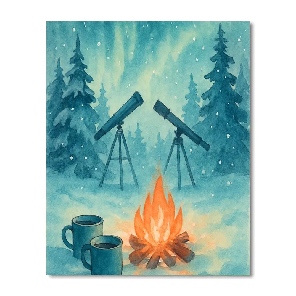 Whispering Pines Stargazer Camp Paint by numbers kits